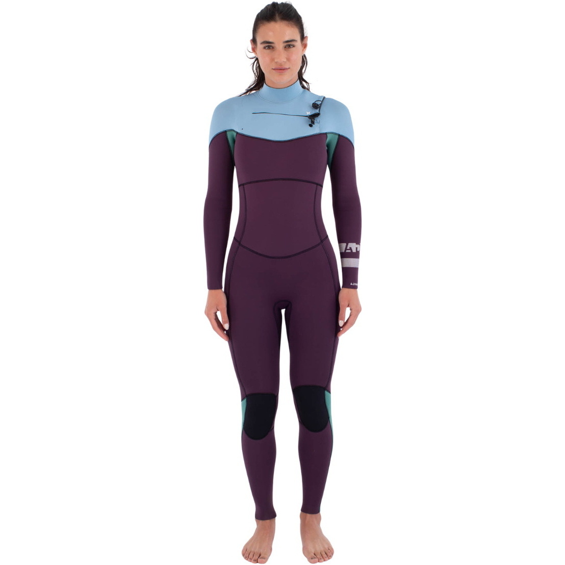 2026 Hurley Womens Advant 3/2mm Chest Zip Wetsuit WFS0013302 - Bonnie Blue
